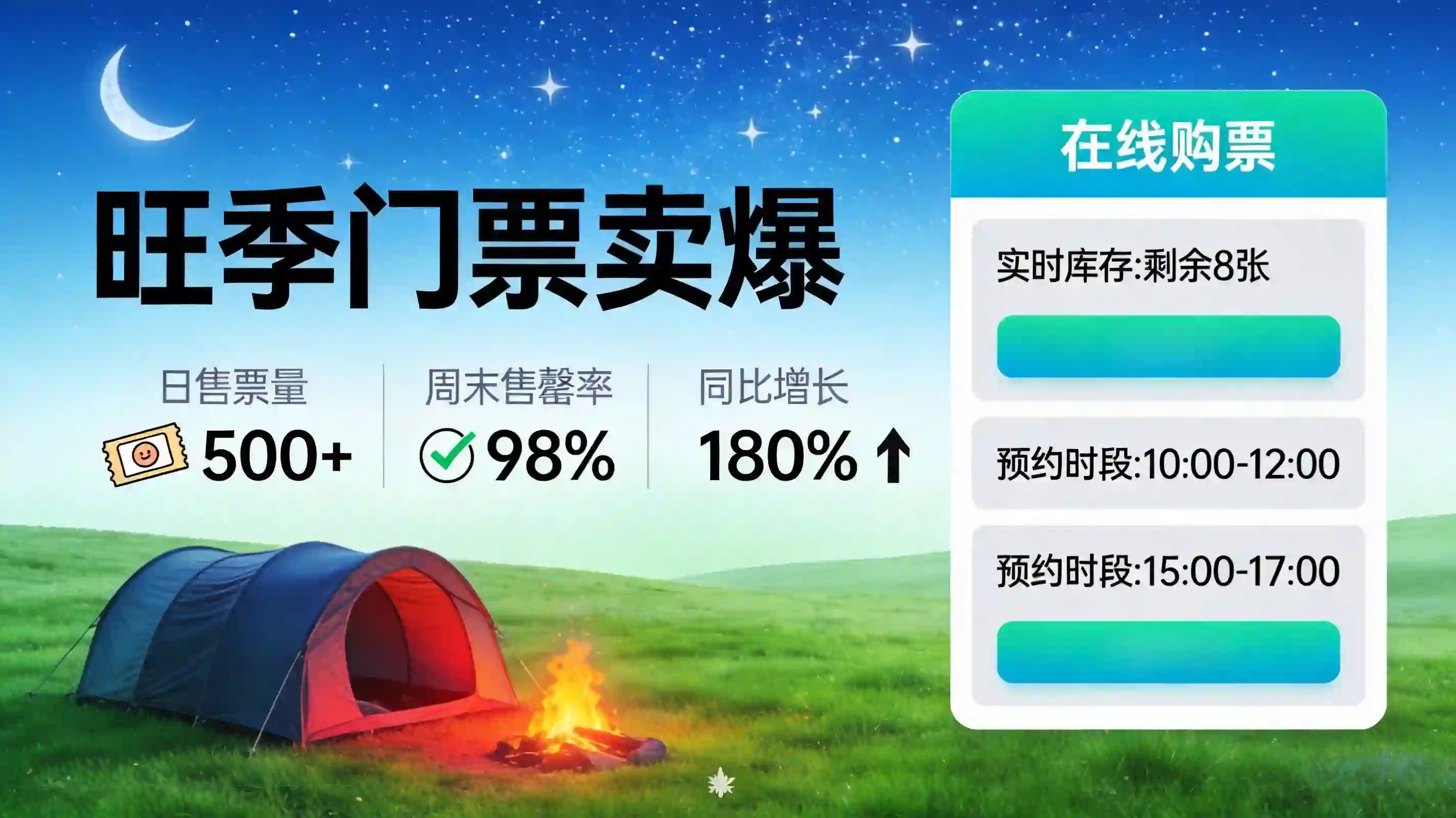 露营地旺季门票卖爆，张老板靠这套系统解决了旺季排队难题文章缩略图