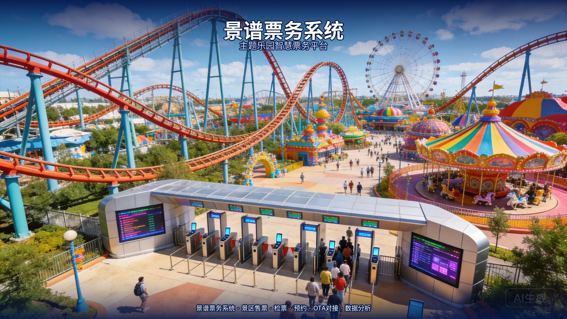 主题乐园票务系统功能对比指南|景谱票务系统数字化解决方案