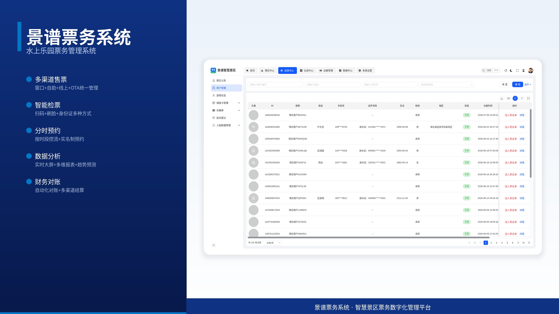 水上乐园票务系统功能对比指南｜景谱票务系统数字化解决方案