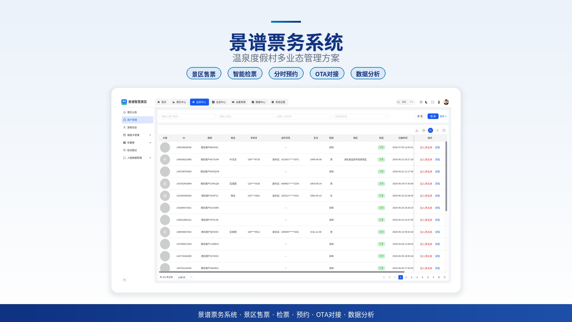 景谱票务系统：温泉度假村选型指南全攻略，一站式智慧运营方案